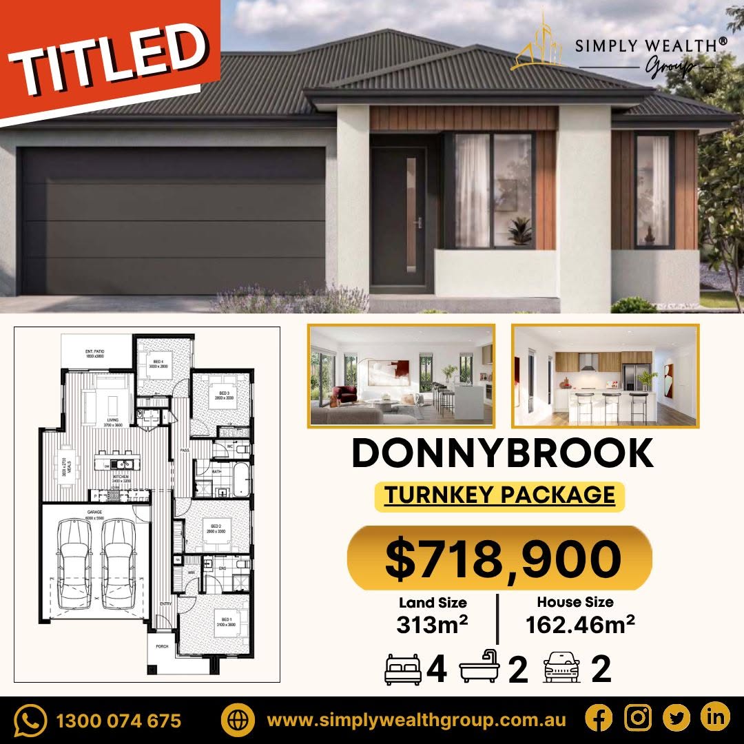 Donnybrook House and Land Package — Titled, $718,900